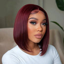 Straight Bob Wig 13x4 Lace Front Wig Human Hair Wig For Women Pre Plucked With Baby Hair