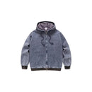 Men's High Street Hoodies Autumn Winter American Tide Vintage Patchwork Woven Cotton Chic Hooded Jacket