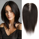 Blonde Toppers for Women Mono Top Hand-Tied Lace Base Four Clips in Topper Hair Extensions