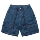 Men Denim Shorts Summer Casual Blue Jeans Short Patchwork Loose Shorts