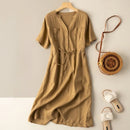 Dress Women Casual Loose Short Sleeve Dress Summer Thin Aesthetic Clothes