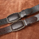 Men belt 3.8CM retro personality trend smooth buckle belt men casual belt