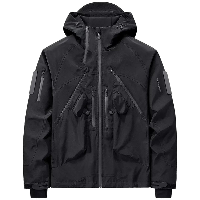 Hooded Jackets Men Military Multi Pockets Coats Windbreaker Hip Hop Streetwear Male Clothes