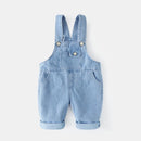 Kids Denim Overalls Girls Cute Casual Loose Fit Jeans 1-4T Children Outwear Pants