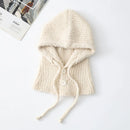 Wool Blend Knitted Hat Scarf Winter Warm One-Piece Neck Collar Beanies Hats for Women