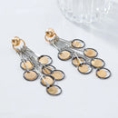 Women Jewelry Geometric Round Tassel Dangling Earrings Holiday Party Accessories Girl Gifts