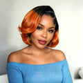 8 Inch Ginger Bob Wig 13x4 Lace Front Human Hair Wigs Short Bob Wig 180% Density Pre Plucked for Women