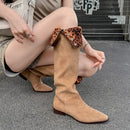 Winter Pointed Toe Knee-High Boots Women Shoes Female Long Booties