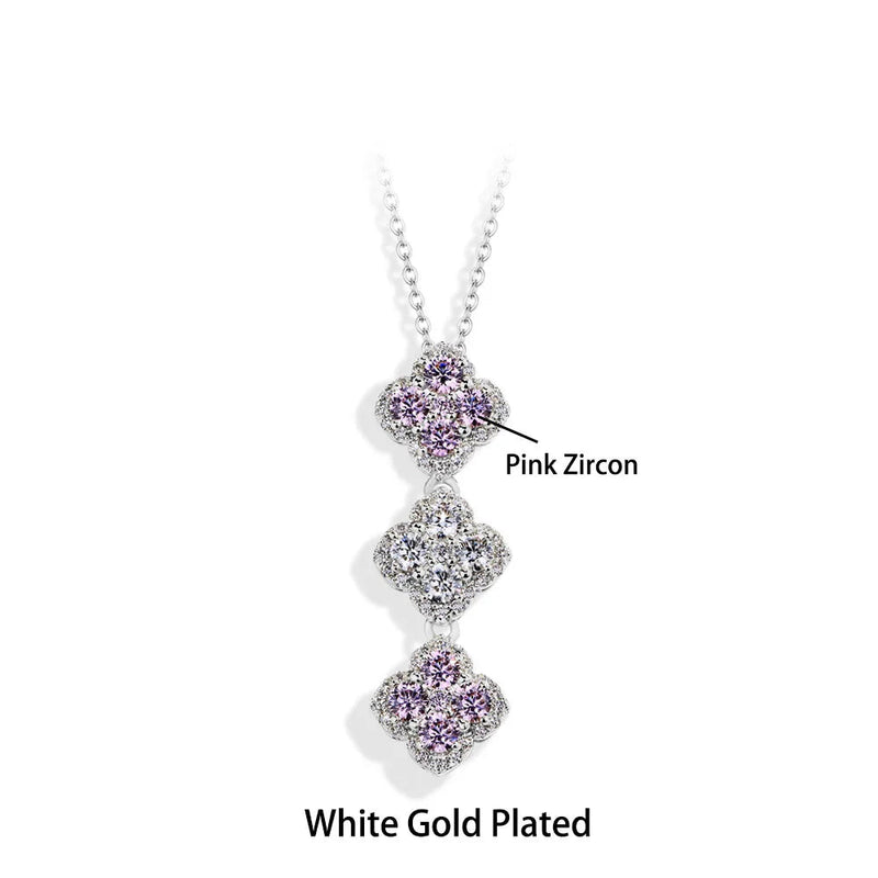 S925 Silver Necklace For Women Full Moissanite Pendant Classic Engagement Wedding Jewelry Gift