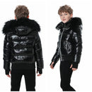 winter children coat for boys girls white piping kids jackets waterproof shelling fabric filling