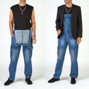 Jeans Autumn Mens Overalls Men Casual Denim Pants Slim Splice Straight Rompers Jeans Men