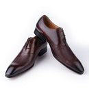 Luxury Men Oxford Shoes Classic Style Dress Leather Shoes Lace Up Pointed Toe Formal Shoes