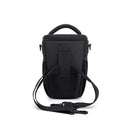 Black backpack with a shoulder strap on a white background, Obroi