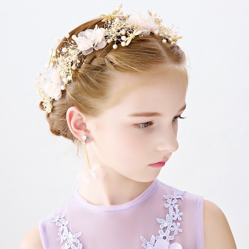 Children Hair Accessories Girl Headdress Princess Headband Girl Head Flower Birthday Accessory Designer Headbands