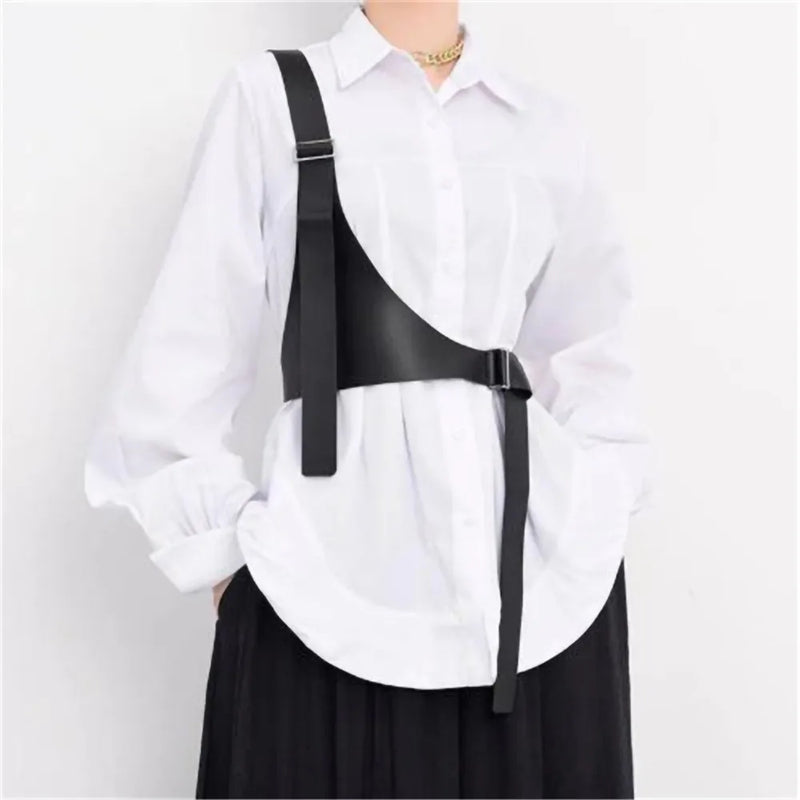 Belt Irregular Wide Leather Harness Corset Belt Women Accessories Punk Skirt Dress Coat Clothes Waistband