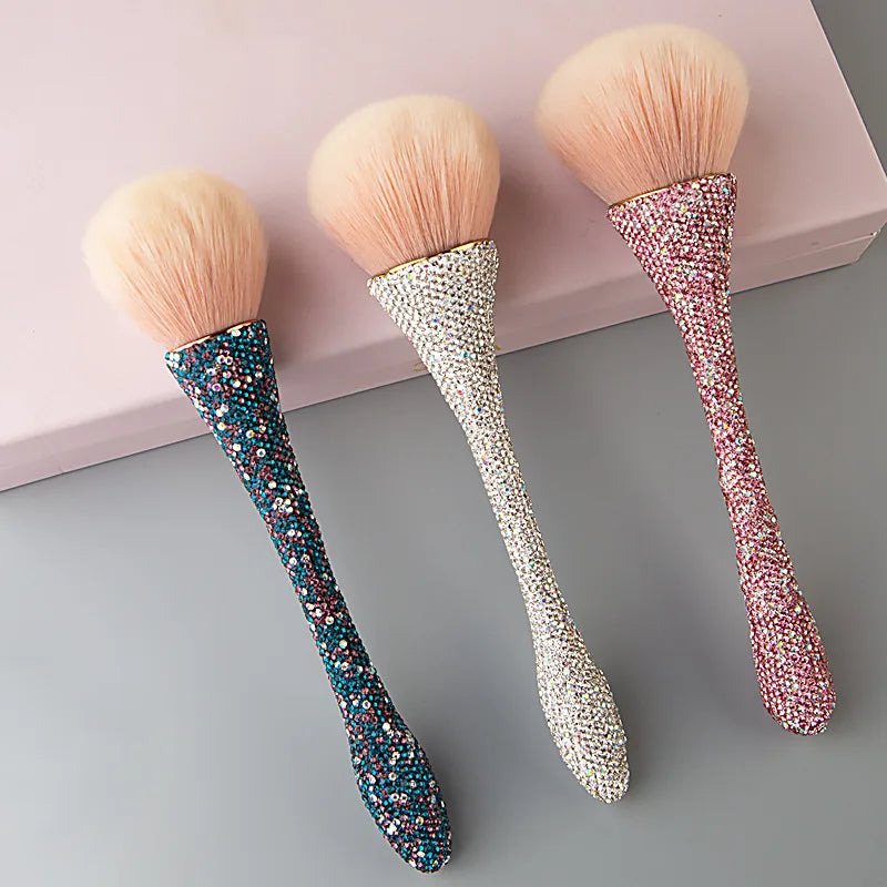 Nail Dust Bush Glitter Laser Soft Remove Dust Powder Cleaning Nail Brushes With Diamond Manicure Brush For Nail