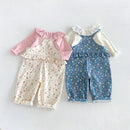 Girls' Lace Overalls Autumn Baby Casual Pants Children's Autumn Pants