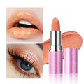 Shimmer Glitter Lipstick, Moisturizing Waterproof Lip Color in Brown and Purple