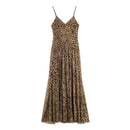 Ladies Summer Dress Women Leopard Sling Dress Party Suspender Sleeveless Dress