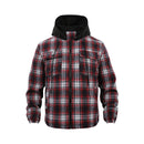 Thick Plaid Shirt Jacket Men's Autumn/Winter Casual Versatile Loose Zipper Hooded Jacket