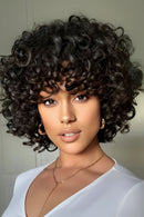 Black Hair Wigs Long Pixie Curly Bob For Women Remy Hair Glueless Brown Wigs