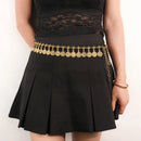 Cross border Retro Disc Tassel Coin Waist Chain Women Decorative Belt for Dress