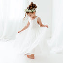 Children's Dress Girls Open Back Lace Skirt Flower Girl Fashionable Wedding Dress Bridesmaid Dress Graduation