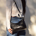 Grab leather one-shoulder dumpling bag Women's tanned tote Casual bag