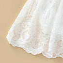 Baby Princess Romper Dress Clothes Summer Flying Sleeve Flower Lace Sweet Style Crew Neck Toddler Little Girls Lovely Clothing