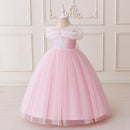 Sleeping Beauty Princess Cosplay Girls Dress Carnival Sequin Party Dress Birthday Wedding Prom Gown