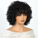 Pixie Curly Human Hair Wigs Highlight Short Jerry Curl Wig Easy Wear Glueless Wig Curly Bob Wig For Women