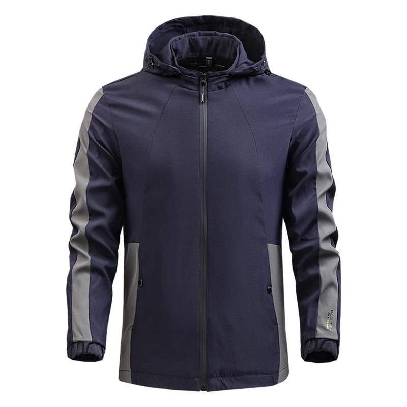 Men Spring Autumn Hooded Jacket Coat Casual Windbreaker Male Outerwear Outdoor