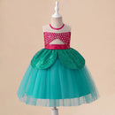 Little Girls Mermaid Costume for Children Birthday Party Princess Cosplay Costume Ariel Halloween Fantasy Summer Mermaid Dresses