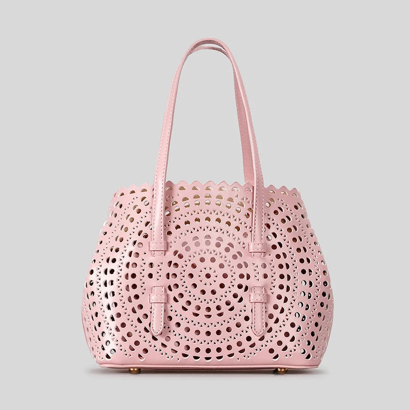 Hollow Small Tote Bag Designer Carving Women Handbags Luxury Shoulder Crossbody Bags Trend Summer Beach Bag