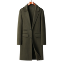 Classic Men's Long Woolen Coats Autumn Winter Casual Top Overcoat Outwear Knee-Length Wool Windbreaker Jacket