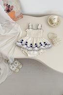 New Infant Girls Embroidery Romper,  Newborn Princess Kids Cute Party Birthday Clothing  0-2T
