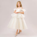 Formal Kids Girls Flower Wedding Dress Children Costume Princess Party Pageant Clothing