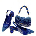 Essential for Banquets Wedding Lady Shoes and Mini Bag Set In Stock Elegant Heels with Matching Purse