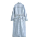 Vintage Washed Straight Women Denim Dress Women