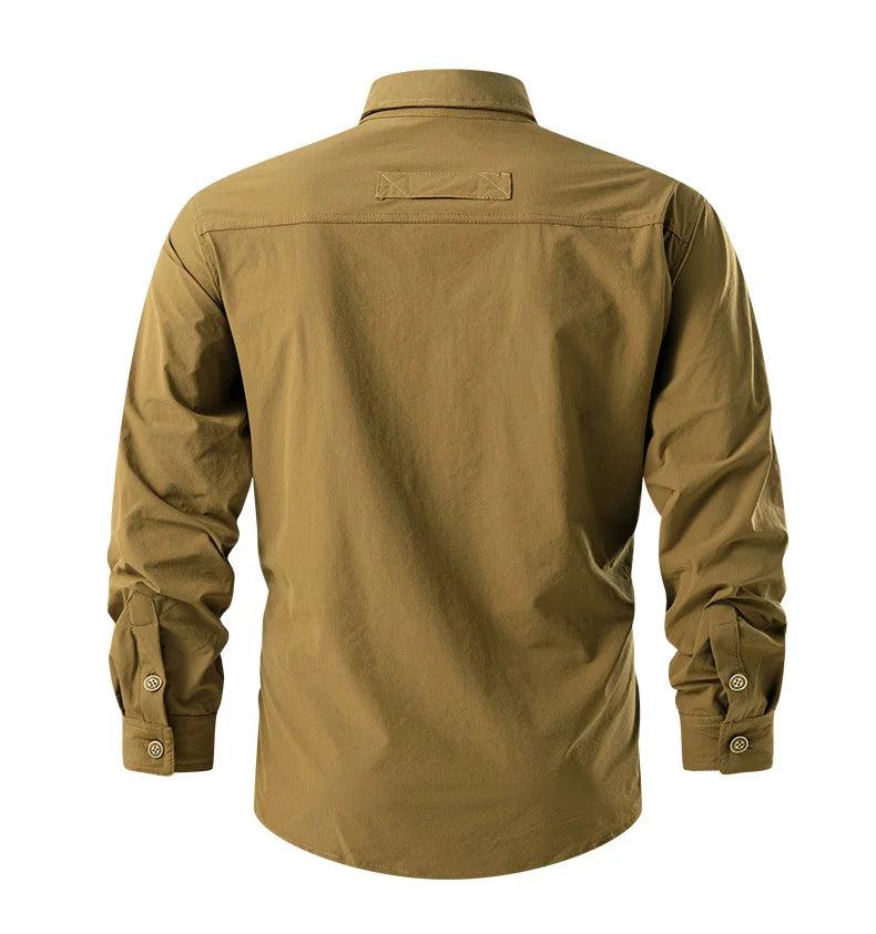 Shirt Men Autumn Casual Lapel Shirt Outdoor