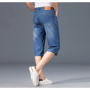 Summer Jeans Shorts Men Thin Soft Straight Short Denim Trouser Men
