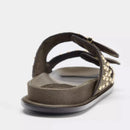 Metal Rivet Decoration Flat Sandals Women Luxury Designer Belt Buckle Platform Slippers Comfortable Casual Beach Shoes