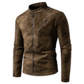 Biker Coat Men Handsome Leather Outerwear Male Retro Jacket Men Vintage Jackets