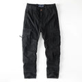 Retro Cotton Cargo Pants Loose Straight Leg Casual Trousers Outdoor Pants