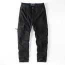 Retro Cotton Cargo Pants Loose Straight Leg Casual Trousers Outdoor Pants