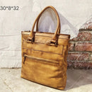 Retro casual soft first layer men handbags outdoor work genuine leather multifunctional shoulder messenger bag