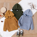 Toddler Boy Solid Pocket Design Hoodie Sweatshirt