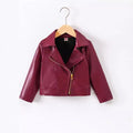 autumn winter children's leather jackets girls jackets
