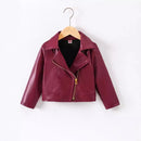 autumn winter children's leather jackets girls jackets