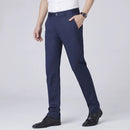 Men Summer Suit Pants Dress Formal Thin Slim Fit Stretched Non-ironing Male Trousers